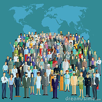 World population Vector Illustration