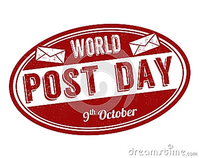 World post day grunge rubber stamp Vector Illustration