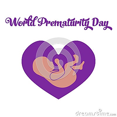 world prematurity day Cartoon Illustration