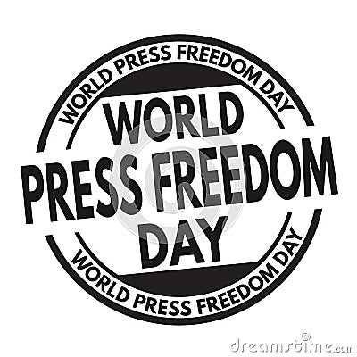 World press freedom day sign or stamp Vector Illustration