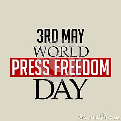 World Press Freedom Day. Cartoon Illustration