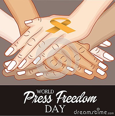 World Press Freedom Day. Cartoon Illustration