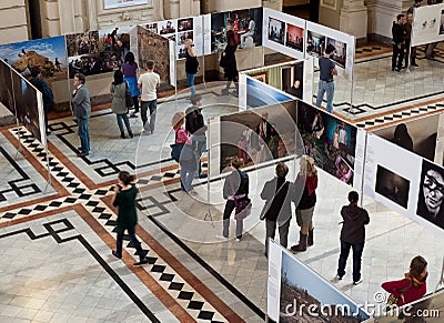 World Press Photo exhibition in Budapest Editorial Stock Photo