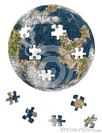 World from puzzle Stock Photo