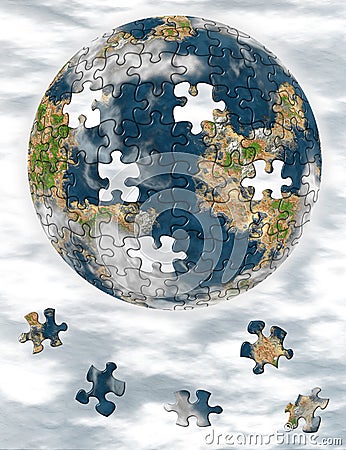 World from puzzle Stock Photo