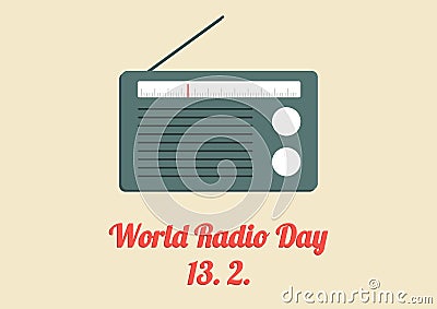 World Radio Day poster Vector Illustration