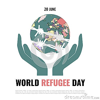 World Refugee Day Vector Illustration