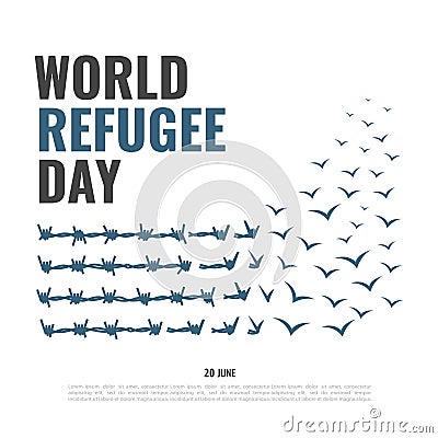 World Refugee Day Vector Illustration