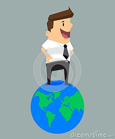 The world's best businessman Vector Illustration