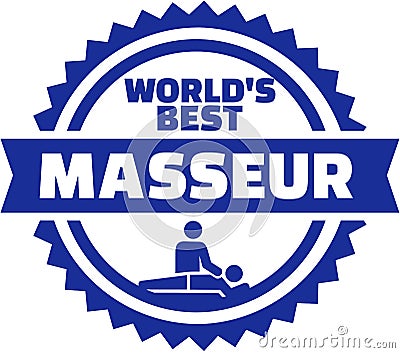 World`s best Masseur button Vector Illustration