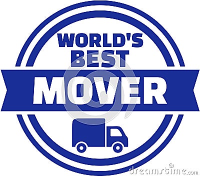 World`s best mover button Vector Illustration