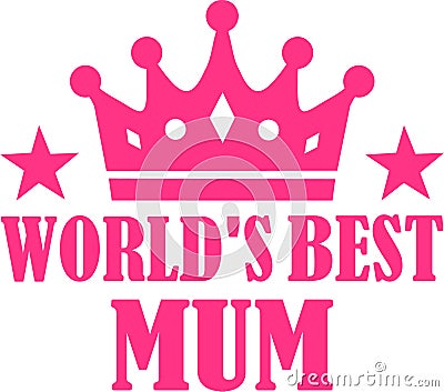 World`s best mum Vector Illustration