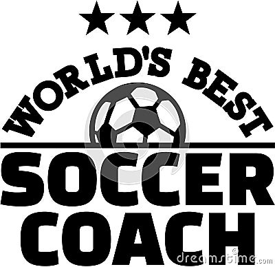 World's best Soccer coach Vector Illustration