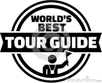 World`s best tour guide button Vector Illustration