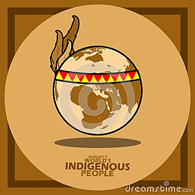 World's Indigenous People in August 9 Vector Illustration