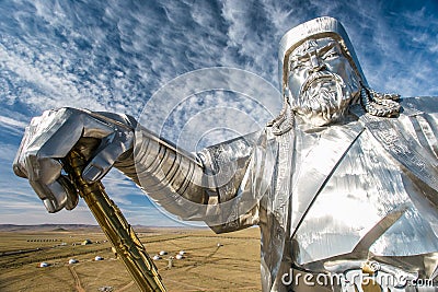 The world's largest statue of Genghis Khan Stock Photo