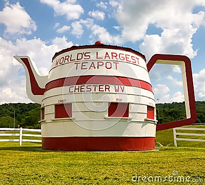 The World`s Largest Teapot Chester West Virginia Editorial Stock Photo