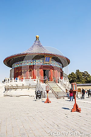 World's most famous ancient architecture of the temple of heaven in Beijing, China Editorial Stock Photo