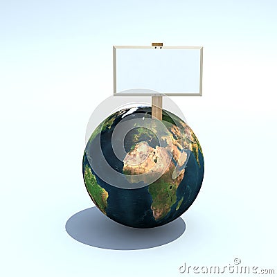 The world for sale Cartoon Illustration