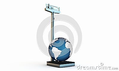 World on a scale Stock Photo