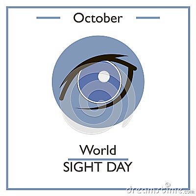 World Sight Day, October Vector Illustration