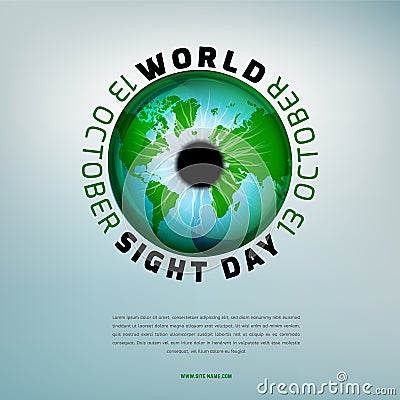 World sight day poster. Vertical vector illustration Vector Illustration