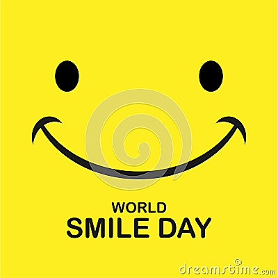 World Smile Day. Smile Icon Vector. happiness Symbol, smile face expression, vector illustration Vector Illustration