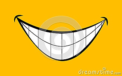 World smiles day happy, smiling every day Cheerful thoughts smileys face emotion smiley lips symbol Draw smiling lips. Vector Stock Photo