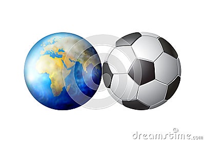 World soccer ball Vector Illustration