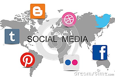 World Social Network Vector Illustration