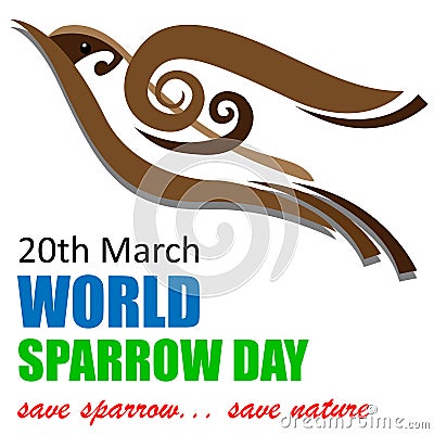 World Sparrow Day Background Stock Photo