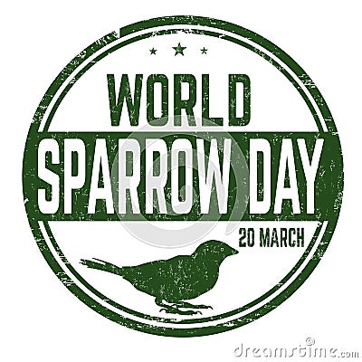 World sparrow day sign or stamp Vector Illustration