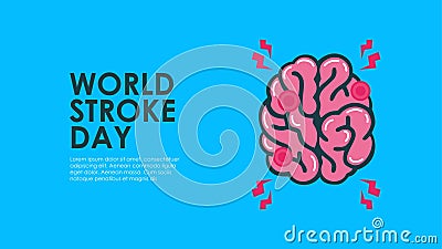 world stroke day banner template vector Vector Illustration