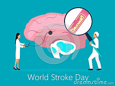 World Stroke Day is celebrated in October 29th. Neurology health care, dementia, alzheimer metaphor Stock Photo