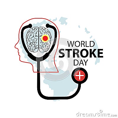 World Stroke Day, poster concept design. Vector Illustration