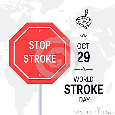 World stroke day vector concept Vector Illustration