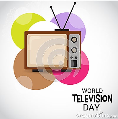 World Television Day. Cartoon Illustration