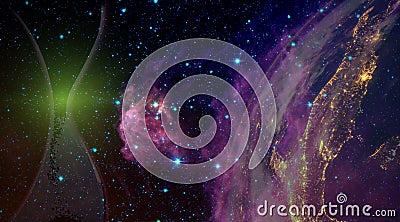 World And Time. Astrology Universe Concept. Time and Space. Abstract Environmental Backgrounds. Time Stream. Space Time And Stock Photo