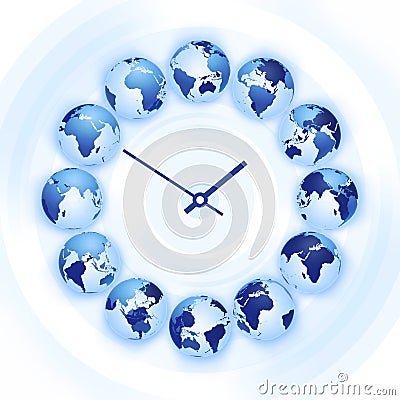 World time clock Stock Photo
