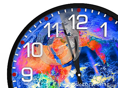 World time doomsday 23.57 hrs / Elements of this image furnished by NASA Stock Photo