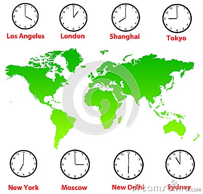 World time zones Stock Photo