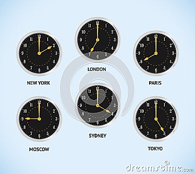 World time zones. Stock Photo
