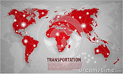 World transportation and logistics Vector Illustration