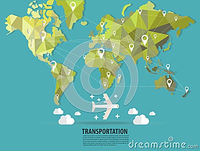 World transportation vector :flats Vector Illustration