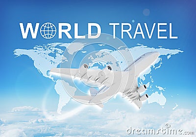 World Travel header Stock Photo