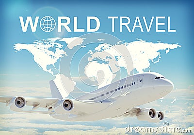 World Travel header Stock Photo