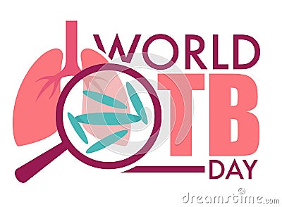 World tuberculosis day isolated icon, infected lungs Vector Illustration