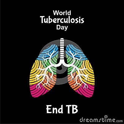 World tuberculosis day poster design Vector Illustration