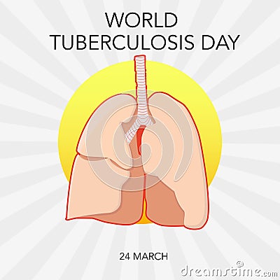 World Tuberculosis Day Cartoon Illustration
