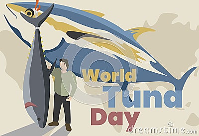 World tuna day vector poster Vector Illustration